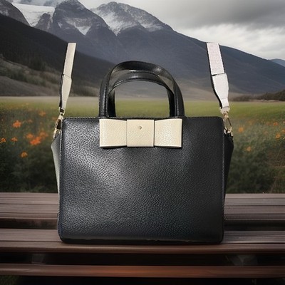 AUTHENTIC KATE SPADE MATTHEW ST CAMPLIN LEATHER SATCHEL BAG PURSE $358 BLACK