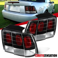 Fit 1999-2004 Ford Mustang Gt Black Tail Lights Brake Lamps Leftright 99-04