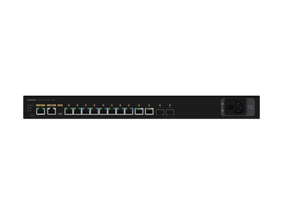 BZBGEAR NETGEAR AV LINE 8X1G PoE+ 125W 2X1G and 2XSFP Managed Switch - Image 4 of 4