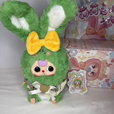 MOVEABLE EYES Baby Three BB3 Green Plush Bunny Rabbit Lilyrabbit Town