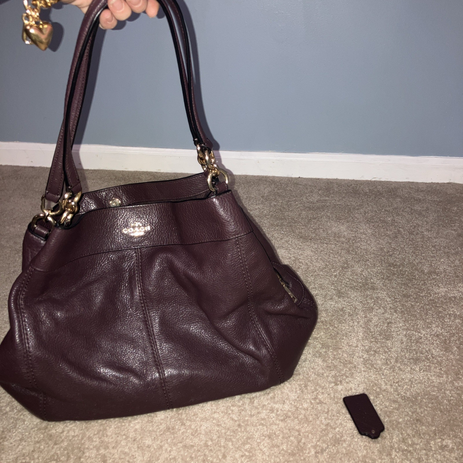 Coach Purse Solid Brown Leather Hobo. Vintage - image 7