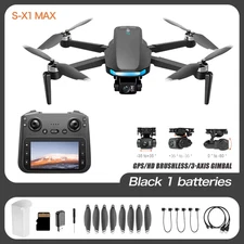 S-X1 MAX GPS Drone Professional 4K Camera 3-Axis Gimbal Aerial FPV Brushless Sec