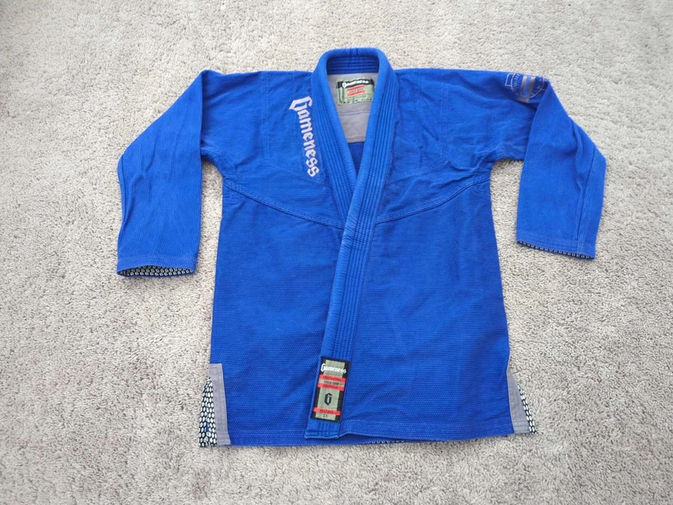 Conjunto Kimono Gameness Feather 2.0 Mujer F2 Azul Brasileño Jiu Jitsu Uniforme Foto 2 de 4