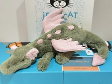 Jellycat Malachy Dragon - Exclusive Green/Pink Plush &Brand New with