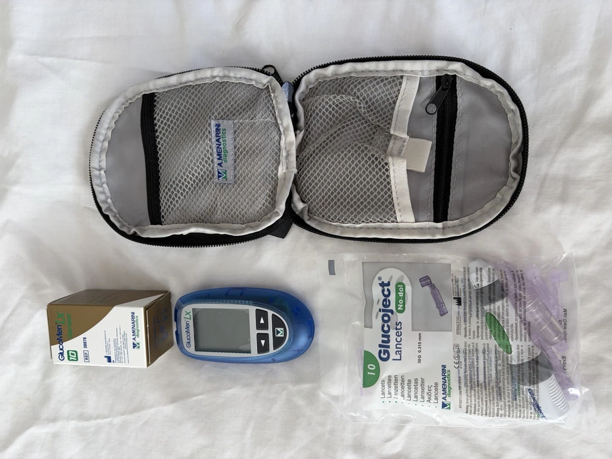 Kit de autoevaluación medidor de glucosa en sangre GlocoMenLX