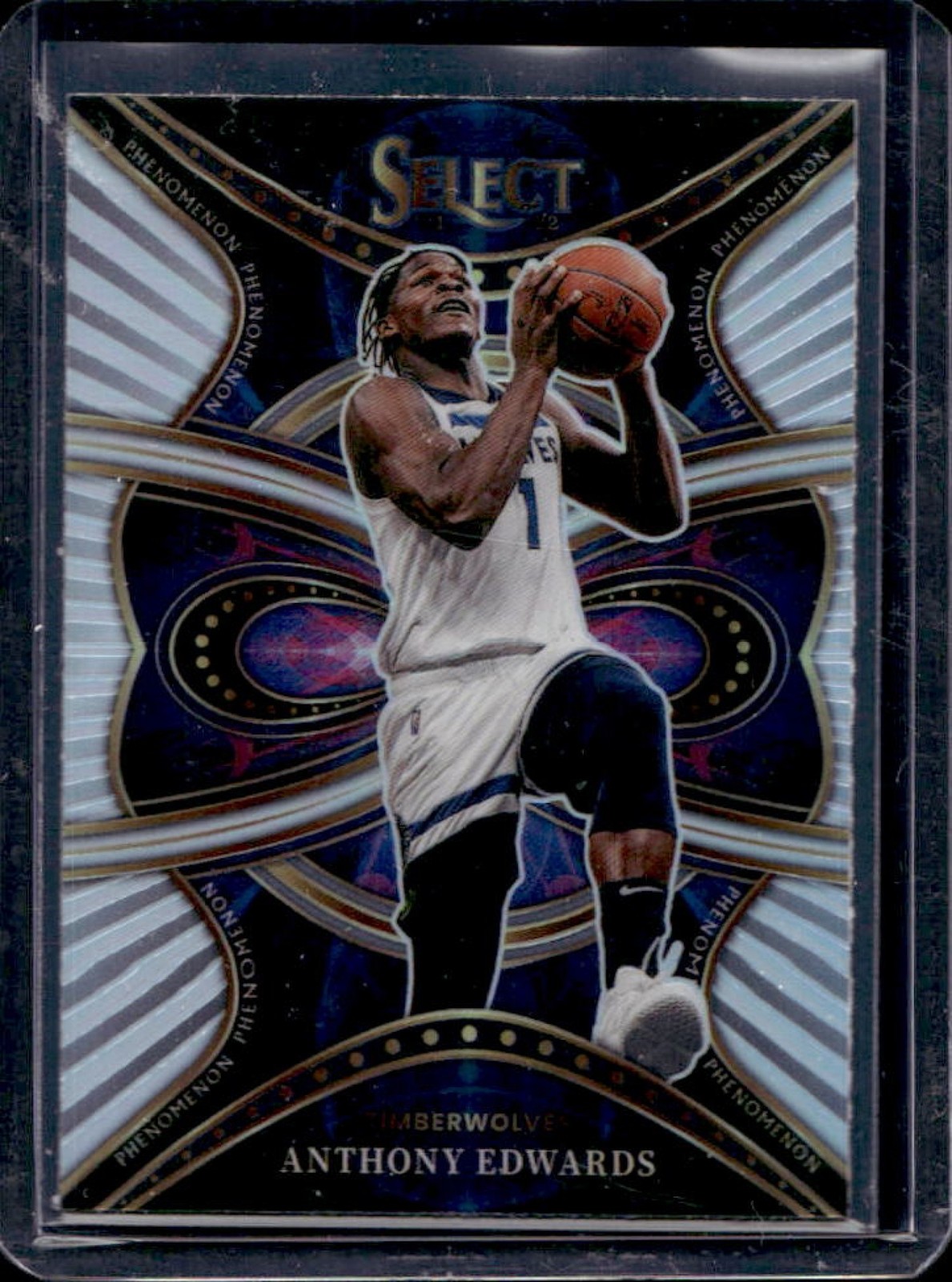 2021-22 Select Anthony Edwards Phenomenon Silver Prizms #27 Timberwolves