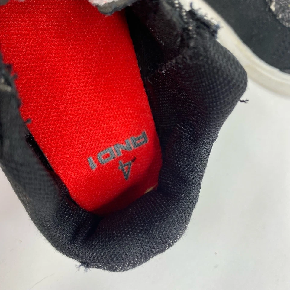 And1 Niños Talla 3 Niños Pequeños Tenis Fácil En Negro Rojo Lona 28074709 Foto 2 de 4