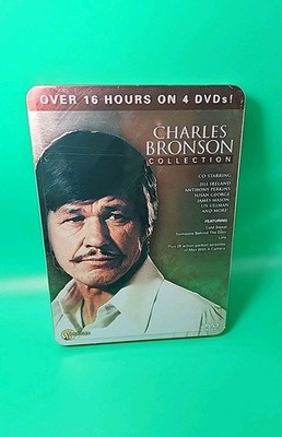 Charles Bronson DVD 4-Disc Set Video Movie Collection 16+ Hours w/ Metal Tin Box