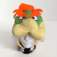 Super Mario Bros Bowser Plush Head Hat Mask Costume Adult Size 14 Nintendo