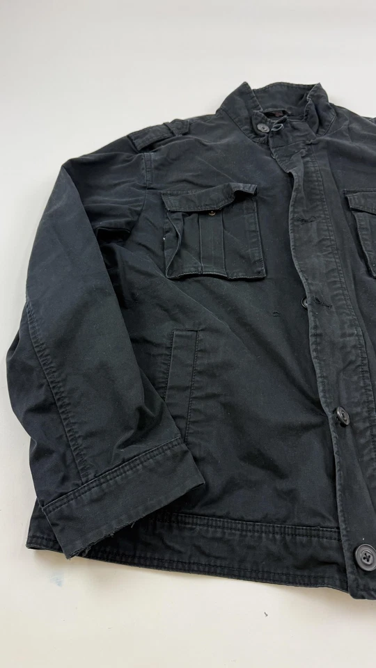 Tasso Elba Jacket Mens XL Black Cotton Field Military Utility Pockets Coat - Image 2 of 4