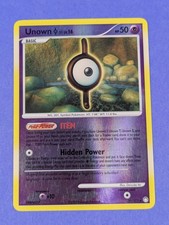 Unown I - 37/123 - Rare Reverse Holo Mysterious Treasures - Pokemon Card - LP