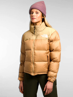 The North Face 1996 Retro Nuptse Puffer 700-Down Hooded Jacket Almond Khaki 2X