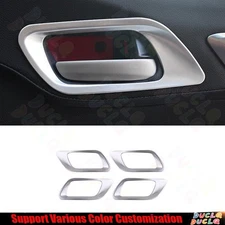 Inner Door Handle Decor Frame Cover 4* For Honda Fit/Jazz 2014-2020 Matte Silver