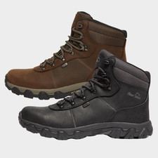 Peter Storm Mens Caldbeck Brown Walking Boots With Rubber Sole Waterproof Lining