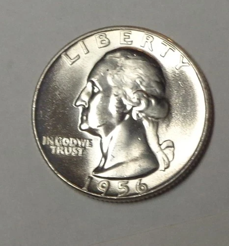 1956-P Silver Washington Quarter GEM BU From Original Bank Roll