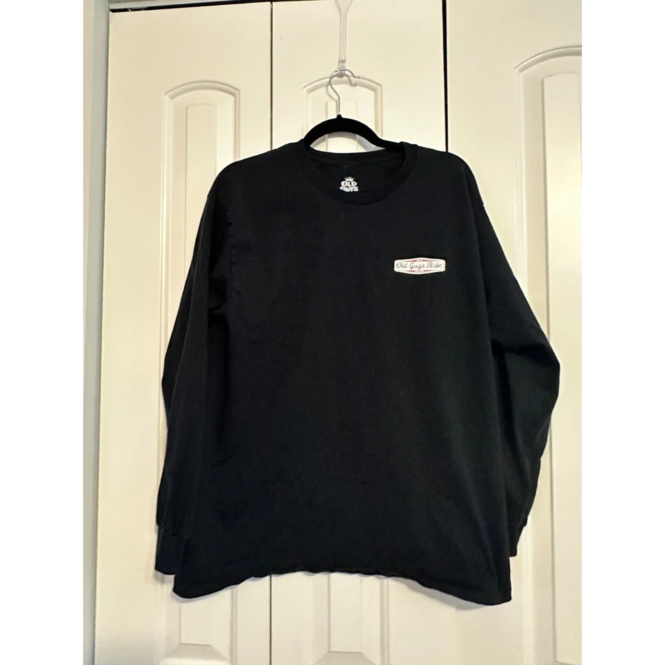 Camiseta Old Guys Rule Negra Manga Larga con Logo Gráficos Para Hombre L 100% Algodón Ca Foto 3 de 4