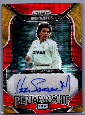 #ad 2025 26 Panini Prizm FIFA Hugo Sanchez Auto Penmanship Red Pulsar P HS $299.99