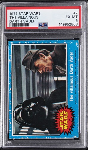 1977 Topps Star Wars #7 The villainous Darth Vader — PSA 6