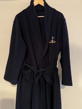 Tottenham Spurs retro crest dressing gown bathrobe navy small/medium for adults 