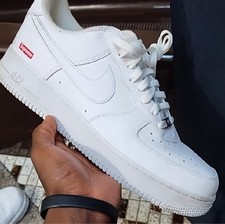 Supreme Nike Air Force 1 Low Size 12 White White CU9225 100 Used Only 4 Times
