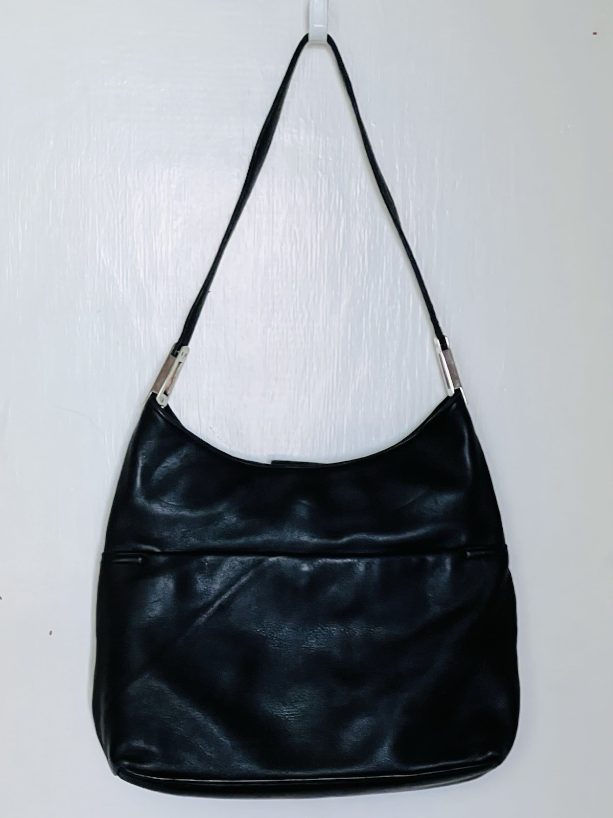Shoulder Bag Purse, Adrienne Vittadini Black Leather-image