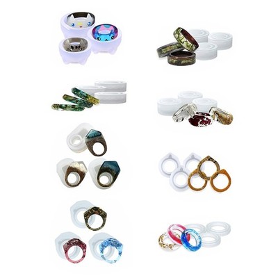 3 Pcs/set Resin Ring Molds Silicone Ring Molds Assorted Sizes Ring Casting Mold