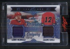 2021-22 Leaf Art Hockey Lanny McDonald Jarome Iginla Retired Remnants #d 15/15