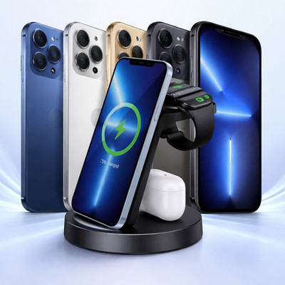 3 in 1 Wireless Charging Station for Iphone, Apple watch, And Airpods CW350