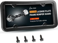 AR-PRO Ultimate License Plate Bumper 1 Pack-Standard (1" Thick), black 