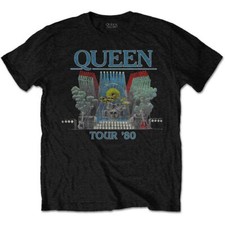 Queen Tour '80 T-Shirt Black New
