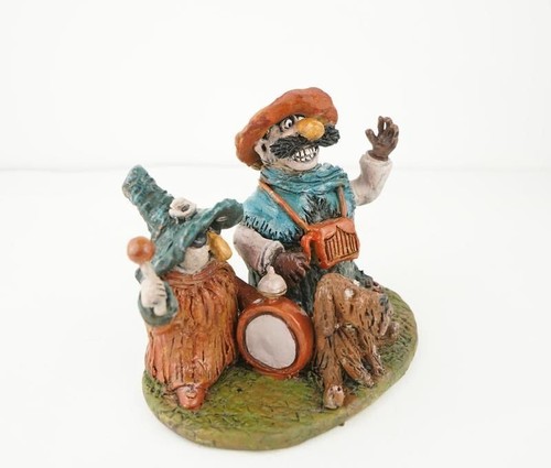 Pair Pirates Figurine New Of Ceramic Handmade Multicolor Ukraine Decor With Dog - Picture 4 of 6