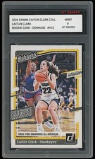 Caitlin Clark 2024 Panini Donruss Collection WNBA 1st Graded 9 Rookie Card #H12