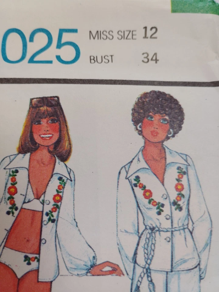 Shirt Swimsuit Bikini Pants Wide Leg 12 McCalls 5025 Sewing Pattern McCall's VTG - Image 4 of 4