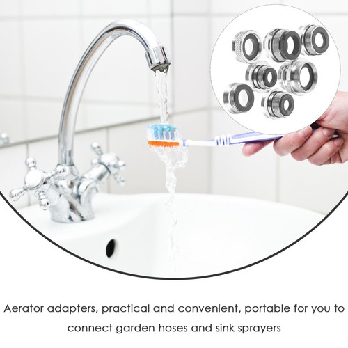 Set of 4 Faucet Adapter Kit Tap Connector for Hose Pipe Water Filter Sink - Picture 8 of 12