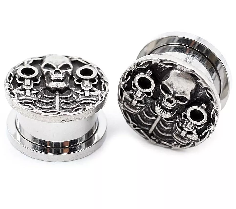 Skull ear gauges outlet