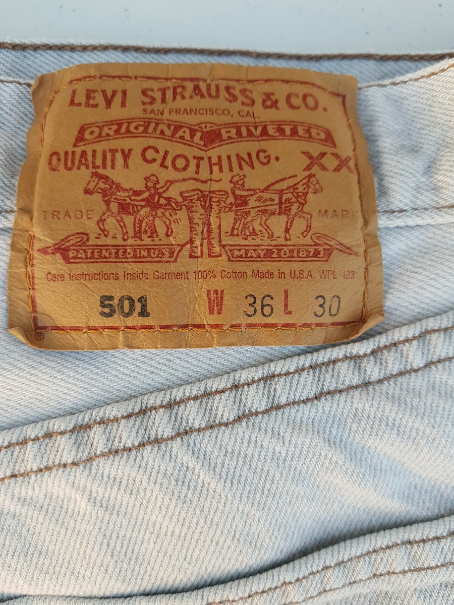 Vintage Men's Levi's 501 Jeans Size 36 x 30 (34 x 29) made in USA