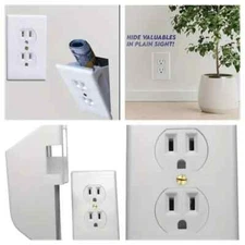 Hidden Wall Safe Outlet Discreet Storage for Valuables, Keys & Jewelry Safe Box