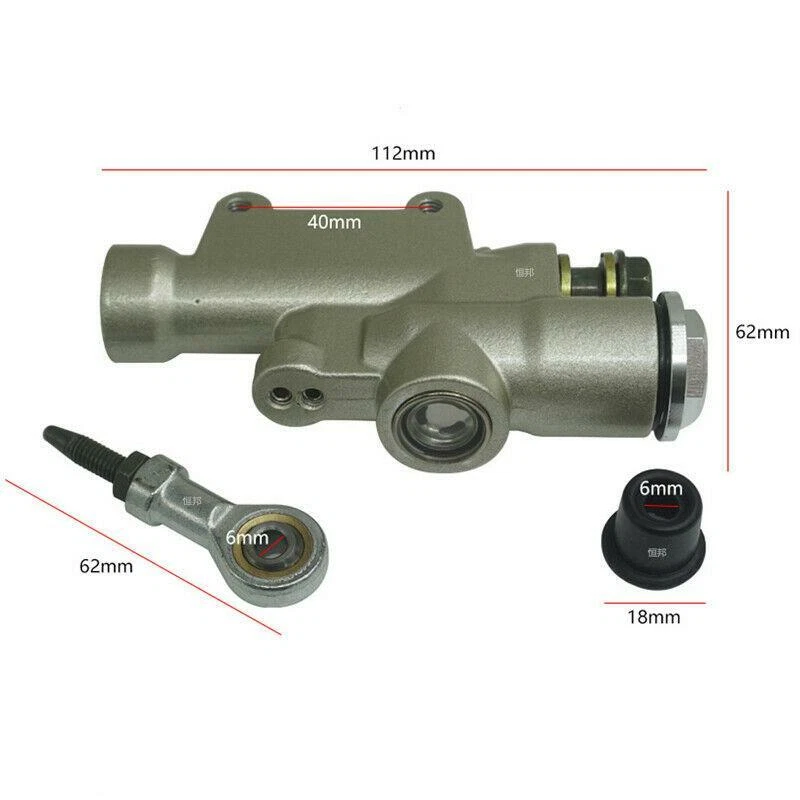 Piezas de bomba de freno cilindro maestro embrague hidráulico pie trasero moto todoterreno Foto 3 de 4