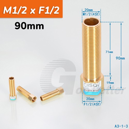 Conector adaptador de agua de montaje de tubería reductora BSP macho a hembra de latón 1/2" - 1" - Imagen 12 de 20
