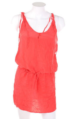 COMPTOIR DES COTONNIERS Mini Dress Drawstring F 1 = D 34 coral