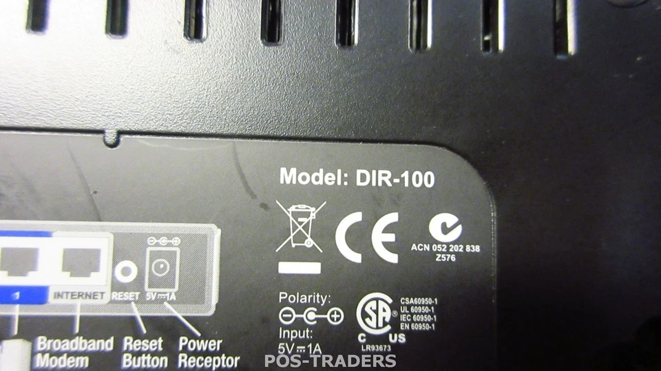 D-Link DIR-100 Ethernet 4-Port Router 4 10/100BASE-TX Ethernet ports INCL PSU - Bild 3 von 3