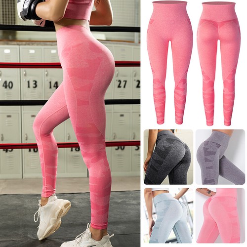 Women Push Up Ruched Leggings High 
