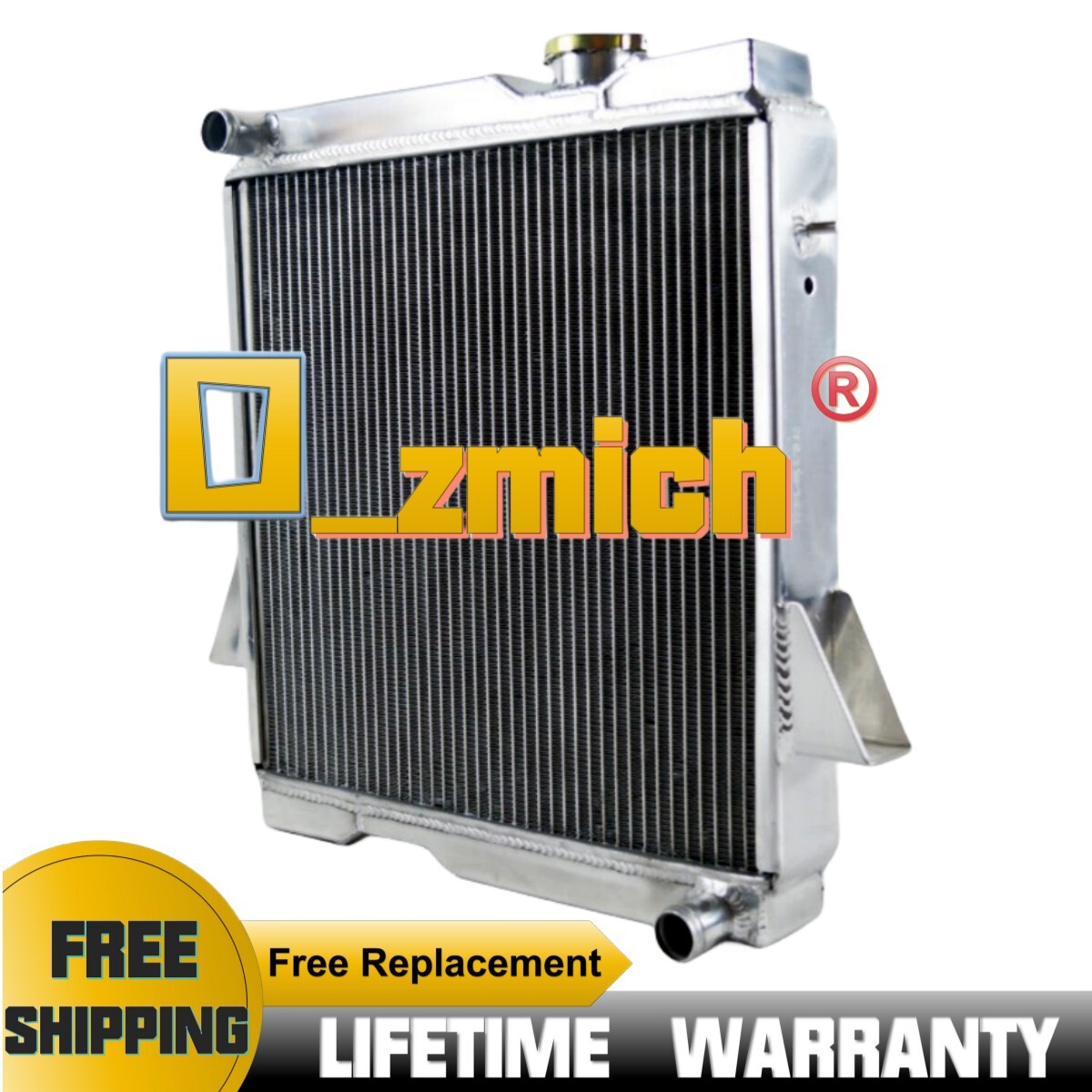 FILA Radiatore in alluminio 3 file compatibile con Triumph TR250 2.5L 1967 1968