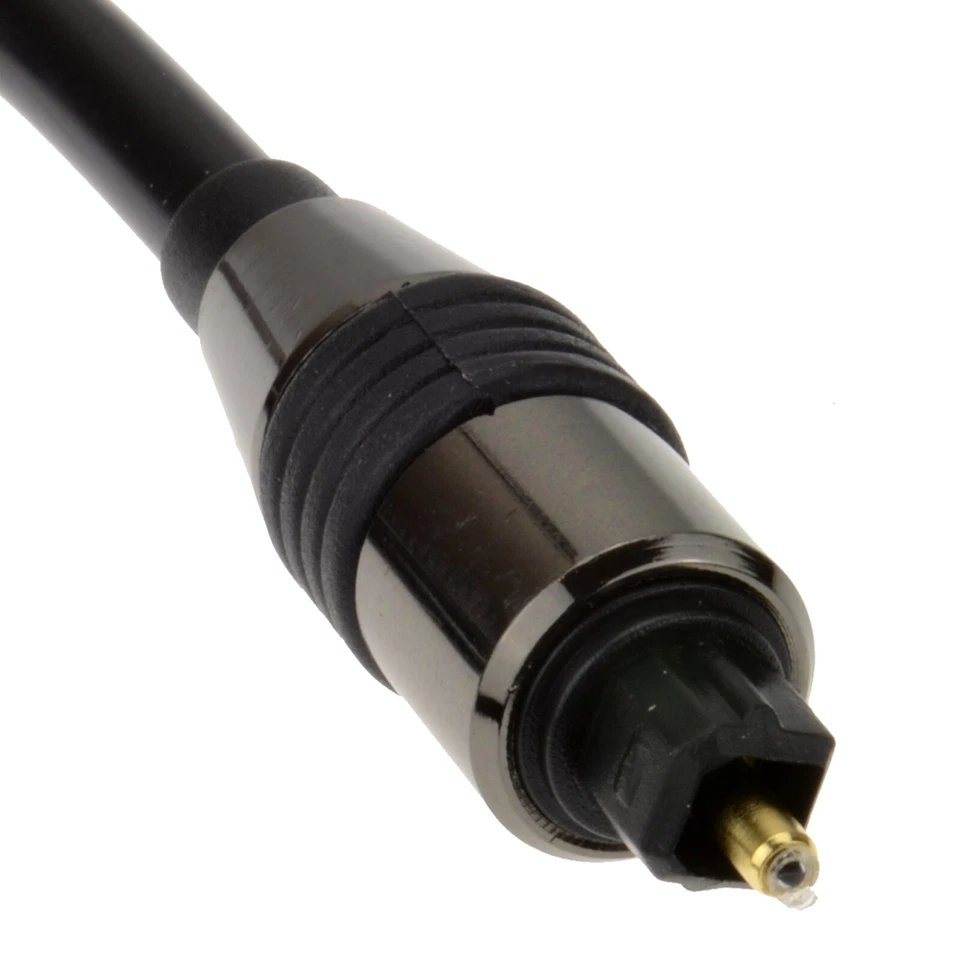 1m Black TOS Link TOSLink Optical Digital Audio Cable 6mm Thick Lead Soundbar - Image 2 of 4