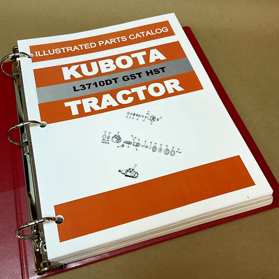 Parts Manual for Kubota L3710 DT GST HST Tractor Exploded Views Assembly Catalog