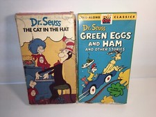 2 Dr Suess VHS Tapes The Cat In The Hat  Green Eggs  Ham  Other Stories TESTD