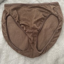Vintage Cabernet Brown Nylon Spandex Hi-Cut Bikini Panties Size 7 71-13-108