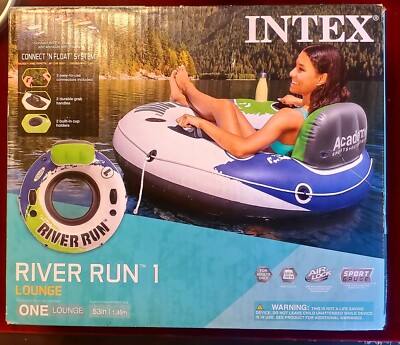 Intex River Run Person Inflatable Tube Raft Float for Lake, Pool