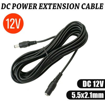 Aazon.co: 12V DC Power Extension Cable 5.5 X 2.1 Fit for CCTV