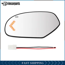 Left LH Driver Side Power Heated Mirror Glass For 2007-2014 Chevy Silverado GMC